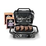 Ninja | Woodfire Series | 7-in-1 (Grill, BBQ, Roast, Air Fry, Dehydrate, Broil, Smoke) | Portable & Weather Resistant | Cook Up To 6 Steaks & 30 Hot Dogs | Woodfire Pellets included | OG701