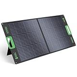 EBL 100 Watt Solar Panel, Foldable Solar Charger for Power Station, Portable Solar Panels w/Kickstands, High Efficiency IP65 Waterproof for Camping, RV, Off-Grid Outdoor