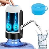 Myvision Water Dispenser for 5 Gallon Bottle,Portable USB Charging Electric Water Pump, Drinking Water Jug Pump for Home, Kitchen, Living Room, Office,Camping,Universal for 3-5 Gallon (White)
