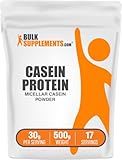 BulkSupplements.com Casein Protein Powder - Micellar Casein Powder, Slow Digesting Protein - Unflavored & Gluten Free, 30g per Serving, 500g (1.1 lbs) (Pack of 1)