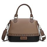 Wrangler doctor bag satchel purse for women two tone barrel satchel handbags and womens shoulder bag WG293-S5110CF