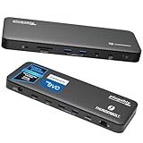 Plugable Thunderbolt 4 Dock with 100W Charging, Thunderbolt Certified, Laptop Docking Station Dual Monitor Single 8K or Dual 4K HDMI for Windows and Mac, 4X USB, Gigabit Ethernet (TBT4-UD5)