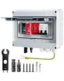 600V Solar PV Combiner Box 1 String with Fuse Breaker Lightning Protection