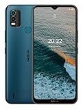 Nokia C21 Plus | Android 11 (Go Edition) | Unlocked GSM Smartphone | 2-Day Battery | Dual SIM | 2/64GB | 6.52-Inch Screen | Cyan | Not Compatible with Verizon or AT&T