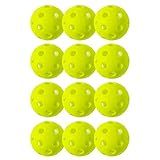 Franklin Sports X-26 Indoor Pickleballs - Indoor Court Balls - USA Pickleball (USAPA) Tournament Approved - 12 Pack Inside Balls - Lime Green