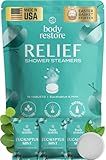 Body Restore Shower Steamers Aromatherapy 15 Pack – Easter Basket Stuffers, Easter & Birthday Gifts for Women & Men, Girls & Boys, Stress Relief & Relaxation Self Care – Eucalyptus