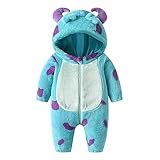 FEIBEL Baby Halloween Costumes Cute Animal Outfit Funny Monster Costume Halloween Gifts for Infant Toddler Kids (Blue, 6-12 Months)