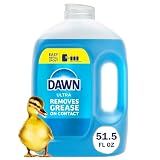 Dawn Ultra Dish Soap Refill Jug, Large Size Original Blue Liquid Dishwashing Detergent, Powerful Dish Soap for Grease, 51.5 oz