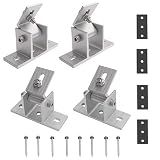 Riyhch 4 Pack Adjustable Solar Panel Tilt Mount Bracket Base