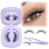 Magnetic Eyelashes with Applicator Natural Look Magnetic Lashes Reusable False Eyelashes Cat Eye Lashes with Magnets Easy to Use by Lanflower
