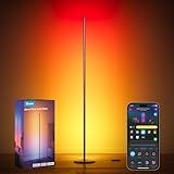 Govee RGBIC Floor Lamp Basic, 1000lm LED Corner Lamp Compatible with SmartThings, Alexa, and Matter, Modern Floor Lamp with Music Sync and 16 Million DIY Colors, Standing Lamp for Bedroom Living Room
