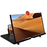 3D HD Screen Magnifier Amplifier Projector Screen for Movies, Videos,and Gaming. Foldable Mobile Phone Holder with Screen Magnifier,Supports All Smartphones(Black)