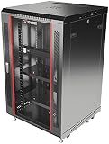 18U Wall Mount Server Rack Cabinet for Home Lab, Office IT and AV Network Installations, 24-Inch Deep 19-Inch Locking Rack with Fan, PDU and Shelves