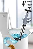 Mieaoll Toilet Plunger, High Pressure Toilet Plunger, Air Drain Blaster with Real-Time, Heavy Duty Plunger for Bathroom and Plumbing Clogs