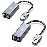 BENFEI USB Ethernet Adapter 1000 Mbps, Pack of 2 USB to RJ45 Gigabit Ethernet LAN Network Adapter Compatible with MacBook Surface Pro Notebook PC with Windows 11/10/8.1/8/7/XP/Vista, Mac OS
