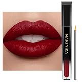 MAKI YIKA Dark Red Lipstick Matte for Women Color Stay Long Lasting Lipsticks