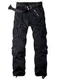 AKHIKING Men's BDU Cargo Tactical Ripstop Casual Lightweight Baggy Military Combat M65 Work Pants with 8 Pockets(No Belt) 34
