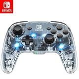 PDP Gaming Afterglow Wireless Nintendo Switch Pro Controller: Prismatic RGB LED Lighting, Full Motion Control Gamepad, Customizable Paddle Buttons