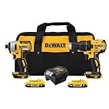 DEWALT 20V MAX Cordless Drill and Impact Driver, Power Drill Brushless 2-Tool Power Tool Combo Kit, Includes 2 Batteries, Charger and Bag (DCK277D2)