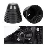 FSTURIOS 2 PCS Car Headlight Dust Covers, 100mm 4" Headlight Housing Cap Vehicle Forward Light Cover, Dustproof Flexible Rubber Sealed Headlamp Cap, Waterproof Car Front Lamp Cover (2 PCS)