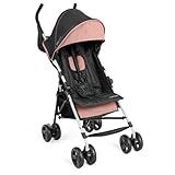 Ingenuity 3D Mini Convenience Stroller – Lightweight Stroller, Compact Fold, Multi-Position Recline, Canopy with Pop Out Sun Visor and More – Umbrella Stroller for Travel, Dusty Rose Pink