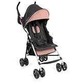 Ingenuity 3D Mini Convenience Stroller – Lightweight Stroller, Compact Fold, Multi-Position Recline, Canopy with Pop Out Sun Visor and More – Umbrella Stroller for Travel, Dusty Rose Pink