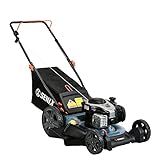 SENIX LSPG-M7 21'' Gas Push Lawn Mower, with 140 cc 4-Cycle Briggs & Stratton Engine, 3-in-1 Bagging, Mulching, and Side Discharge, 6-Position Dual Lever Height Adjustment, 16 Gallon Grass Bag