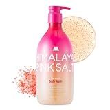 HIMALAYA PINKSALT Daily Scrub & Body Wash - Exfoliating Body Scrub, Dead Sea Salt & Himalayan Pink Salt, Natural Moisturizing Bodywash, Retinol & Hyaluronic Acid Shower Gel, Korean Skincare 21.1oz