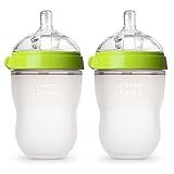 Comotomo Baby Bottle Double Pack, Green, 8oz
