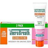 TheraBreath Sensitive Toothpaste, 24/7 Sensitivity Relief, SLS Free, No Sulfates, with Fluoride for Anticavity Protection, Gentle Mint, 4 Oz, 2-Pack