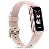 Bakoor Fitness Tracker, Fitness Watch with 24/7 Heart Rate Blood Oxygen Sleep Monitor, Step Tracker with 1.1" AMOLED Touch Color Screen, Activity Counter Pedometer for Women Men Android iOS