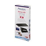 Aqueon LED Deluxe Fish Tank Aquarium Full Hood with LED Light, Black, 20 Inch