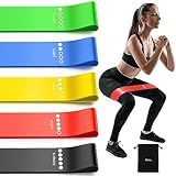 Resistance Bands for Working Out, Elastic Exercice Loop Bands for Physical Therapy, Yoga Starter Set of Stretch Bands for Booty Legs, Pilates Flexbands