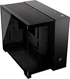 CORSAIR 2500X Tempered Glass mATX PC Case – No Fans Included – Dual-Chamber Design – Wide Cooling Flexibility – Reverse Connection Motherboard Compatible – Black