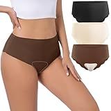 Jasmolly Camel Proof Seamless Underwear for Women 3 Packs No Show Invisible Cheeky Panty Liners Workout Gym Yoga Panties