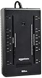 Amazon Basics UPS Battery Backup & Surge Protector 800VA/450W, 12 Outlets, Standby Uninterruptible Power Supply, for Power Outage Protection, Compact, Black