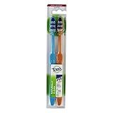 Tom's of Maine Naturally Clean Toothbrush, Soft, 2-Pack (Packaging May Vary)