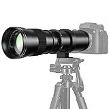 420-800mm f/8.3 Telephoto Lens Zoom SLR Camera Lens for Canon T7i T6 T6i T6s T7 T8i T3i, T4i, T5, T5i, SL2, SL1 4000D 2000D 80D 90D 5D III 6D 7D II 60D 70D 250D 750D 760D 1300D