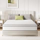 Novilla King Size Mattress 14 Inch, Hybrid Mattress King Size with Comfy Support, Bed Mattresses 14 Inch with Individual Pocket Springs for Motion Isolation & Pressure Relief, Certipur-Us Certified