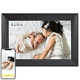 Aura Carver 10.1" HD Digital Picture Frame | Wirecutter's Best Digital Frame for Gifting | Send Photos Directly to Your Frame from Anywhere | Quick & Easy Setup Over WiFi | Unlimited Storage - Black