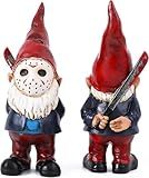 SPINNDO Garden Gnome Statue Decoration Garden Decor Horror Gnomes Boo Basket