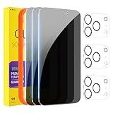 PEHAEL 3+3 Pack for iPhone 17 Pro Privacy Screen Protector with Camera Lens Protector Full Coverage Anti-Spy Tempered Glass Film 9H Hardness Easy Installation Bubble Free [6.3 inch]