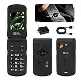 AGM M10 Flip Phone, 4G LTE Unlocked - T-Mobile Compatible, Dual SIM, IP68 Waterproof/Drop-Proof, Large Buttons & Font, 98dB Speaker, Quick Essentials, Basic Cell Phone for Outdoors