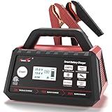 TowerTop 2/10/25 Amp 12V Smart Car Battery Charger, Fully Automatic Battery Maintainer with Engine Start, Auto Desulfator, Battery Repair, Winter Mode, for AGM, STD, Gel, Deep Cycle Batteries
