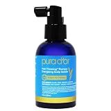 PURA D'OR Hair Thinning Therapy Energizing Scalp Serum 4oz w/Copper Tripeptide, Biotin, Caffeine, Plant Stem Cell, Catalase & DHT Balance, Rosemary Green Tea Leaf Extract, All Hair Types, Men Women
