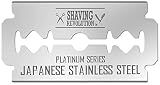 SHAVING REVOLUTION Double Edge Razor Blades - Men's Safety for Shaving Platinum Japanese Stainless Steel a Smooth, Precise and Clean Shave - 50 Count