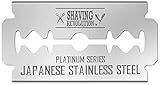 SHAVING REVOLUTION Double Edge Razor Blades - Men's Safety for Shaving Platinum Japanese Stainless Steel a Smooth, Precise and Clean Shave - 50 Count