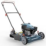SENIX 20 Inch 144cc Gas Lawn Mower | 4 Stroke Push Mower for Lawn Care with Side Discharge, 5-Position Height Adjustment, Steel Deck, Fuel Efficient Engine for Medium to Large Yards, Lawn, Garden