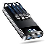 OHOVIV Portable Charger Power Bank 50000mAh Battery Pack, 22.5W Fast Charging PowerBank with Built in Cables,Travel Essential USB-C Portable Phone Charger for iPhone Samsung Pixel Android iPad