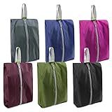 BeeGreen Travel Shoe Organizer with Zipper Closure | Shoe Bags for Travel, 6pcs Portable Packing Storage Organizer with Handle | Colorful Nylon Design for Dance Essentials, Gifts for Men and Women